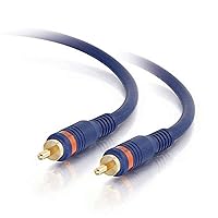 C2G Legrand Velocity S/PDIF Cable, Blue Digital Audio Coax Cable, 3 Foot Digital Audio Cable to Use As Home Theater Coaxial Cable, 1 Count, C2G 29114