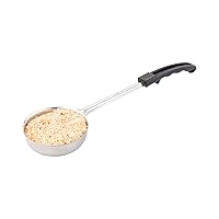 Restaurantware Met Lux 6 Ounce Portion Ladle 1 With Black Handle Portion Serving Spoon - Does Not Corrode Dishwashable Stainless Steel Portion Control Serving Utensil Multipurpose