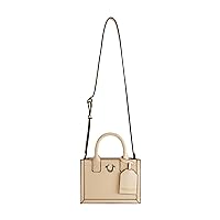 True Religion Tote Bag, Women's Mini Travel Handbag with Adjustable Shoulder Strap and Horseshoe Logo, Camel