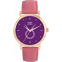 Purple Taurus Watch Ladies 38mm Case 3atm Water Resistant Custom Designed Quartz Movement Luxury Fashionable