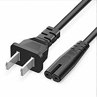 2-Prong 2 Port “8” Type End 1.2m/4Feet US AC Power Cord Outlet Socket Plug Cable for Slim Edition Sony Playstation 4 PS4 Playstation 3 PS3 Playstation 2 PS2 / 1 PS1 Play Station