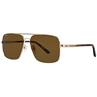 Gucci GG1289S 002 Gold/Brown Square 62mm Men's Sunglasses