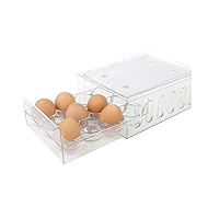 Mind Reader Egg Storage Drawer for Refrigerator, Fridge Organizer, Stackable, Bin, 6.75
