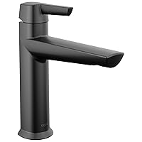 Delta Faucet Galeon Matte Black 1-Hole Bathroom Faucet, Single Hole, Diamond Seal Technology, ADA Compliant, Watersense Labeled, 571-BLMPU-DST