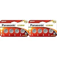 Panasonic CR2032 3.0 Volt Long Lasting Lithium Coin Cell Batteries in Child Resistant, 4 Pack & CR2016 3.0 Volt Long Lasting Lithium Coin Cell Batteries in Child Resistant, 4 Pack