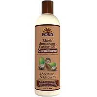 OKAY | Black Jamaican Castor Oil Conditioner | For All Hair Types & Textures | Revive - Moisturize - Grow Healthy Hair | with Argan Oil & Shea Butter | Free Of Parabens, Silicones, Sulfates , PALE YELLOW , 12 Oz