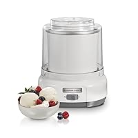 Electric Automatic Ice Cream Maker, Frozen Yogurt, Sorbet, Custard 1.5 Quart, White (68880)