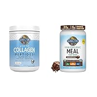 Grass Fed Hydrolyzed Collagen Protein Supplements Peptides Powder, 19.75 Oz & Tasty Organic Chocolate Meal Replacement Shake Vegan 20g