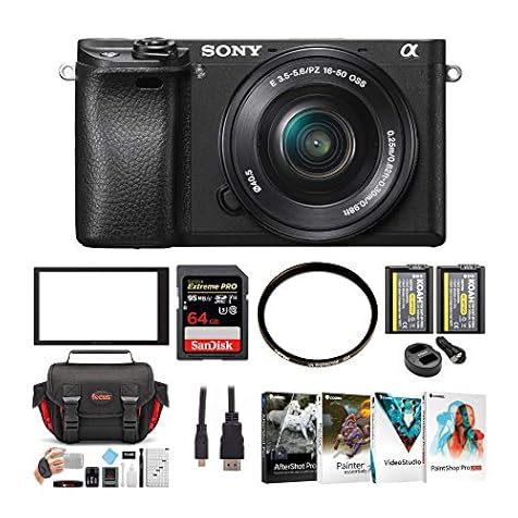 Sony a6300 Mirrorles Digital Camera w/ 16-50mm f/3.5-5.6 Lens & 64GB SD Card Bundle