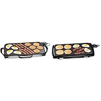 Presto 07061 22-inch Electric Griddle With Removable Handles, Black, 22-inch & 07030 Cool Touch Electric Griddle
