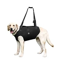 Coodeo Dog Lift Harness, Pet Support & Rehabilitation Sling Lift Adjustable Padded Breathable Straps for Old, Disabled, Joint Injuries, Arthritis, Loss of Stability Dogs Walk (Black, S)