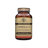 Triple Strength Omega-3 950 mg, 100 Softgels - Supports Cardiovascular, Joint & Skin Health - Heart Healthy Supplement - Essential Fatty Acids - Non GMO, Gluten/ Dairy Free - 100 Servings