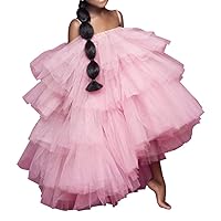 WDPL Girls' High Low Layers Party Tulle Skirt