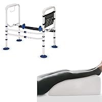 GreenChief Toilet Safety Rails 300LB, Stand Alone Toilet Frame Adjustable Width and Height & OasisCraft 8