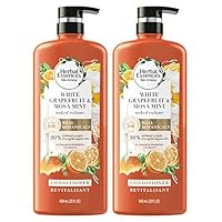 Volumizing Conditioner With Natural Source Ingredients, For Fine Hair, Color Safe, BioRenew White Grapefruit & Mosa Mint, 20 fl oz, Twin Pack