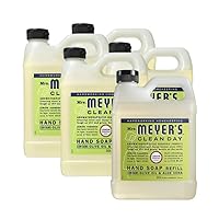 Hydrating Hand Soap Refill in Refreshing Lemon Verbena Scent for any Soap Dispenser for Bathroom & Kitchen Liquid Soap w/ Essential Oils for Hand Wash Products, 33 Fl OZ Per Bottle, 5 Bottles