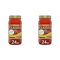 Classico Fire Roasted Tomato & Garlic Spaghetti Pasta Sauce (24 oz Jar) (Pack of 2)