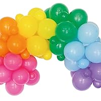 Talking Tables Rainbow Balloon Arch Kit - 60pcs | Colorful Party Decoration, Entrance or Photo Wall Backdrop For Kids Birthday, Baby Shower, Prom, Pride, Wedding