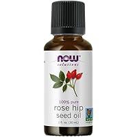 NOW Solutions, Rose Hip Seed Oil, 100% Pure, Nourishing and Renewing, For Facial Care, Vegan, Child Resistant Cap, 1-Ounce