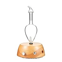 Elegance Nebulizing Essential Oil Diffuser for Aromatherapy by Organic Aromas - Light-Colored Wood Base and Glass Reservoir