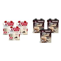 Atkins Vanilla Cream Meal Size Protein Shake, 23g Protein, Low Glycemic, 3g Carb & Mocha Latte Iced Coffee Protein Shake, 15g Protein, Low Glycemic, 4g Net Carb, 1g Sugar