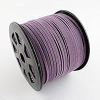 Faux Leather Suede Beading Cord (Eggplant, 20 ft)