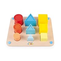 Janod Essential - Wooden Volumes Puzzle Game - 18+ Months - J05062