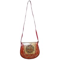 Crafts of India Batik Paisley Design Handmade Shantiniketan Sling Shoulder Bag