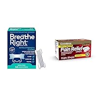 Breathe Right Extra Strength Clear 44 Count Nasal Strips for Sensitive Skin Drug-Free Snoring Solution & GoodSense Extra Strength 500mg Acetaminophen 50 Count Pain Relief Caplets