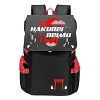 TouHou Project Anime Cosplay Backpack 15.6 Inch Laptop Rucksack Daily Carry On Travel Bag Unisex Red / 3
