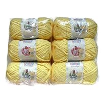 BERNAT Baby Blanket Yarn, 3.5oz, 6-PACK (Baby Yellow)