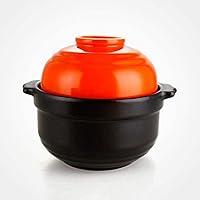Kitchen Pot Clay Casserole Pot Terracotta Stew Pot Ceramic Casserole Clay Cooking Pot - High Temperature Firing, Healthy and Delicious (Color : Orange, Size : Capacity 700ML)