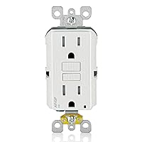 Leviton Dual-Function AFCI/GFCI Outlet, 15 Amp, Self Test, Tamper-Resistant with LED Indicator Light, Protection from Both Electrical Shock and Electrical Fires in One Device, AGTR1-W, White