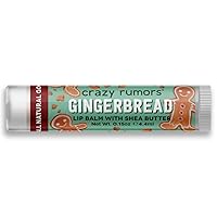 Crazy Rumors Gingerbread Lip Balm. 100% Natural, Vegan, Plant-Based, Made in USA (1-Pack)