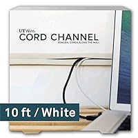 UTW-CC1001-WH 10-Feet Cord Channel Raceway, Paintable White
