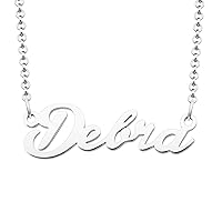 Silver Name Necklace of Plated Personalized Gift for Women Girls Couple