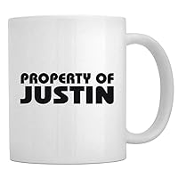 Property of Justin Bold Font Mug 11 ounces ceramic