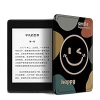 Case Fits 6 Inches Kindle 10th Generation 2019 Released eBook Reader Covers Premium PU Leather Waterproof Slimshell with Auto Wake / Sleep - Smiley