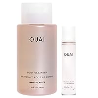 OUAI Melrose Place Body Cleanser & Eau de Parfum Bundle - Includes Melrose Place Body Cleanser Shower Gel and Travel-Size Eau de Parfum (2 Count, 10 Oz/ 0.34 Oz)
