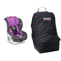 Britax Marathon Clicktight Convertible Car Seat, Mod Purple SafeWash & Car Seat Travel Bag with Padded Backpack Straps | Water Resistant + Built-in Wheels + Multiple Carry Handles