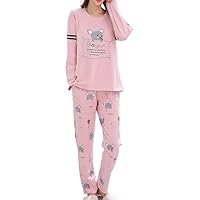Vopmocld Young Girls Lovely Bunny Pajama Sets Cotton Long Sleeve Pjs Clothes Sleepwear Shirts