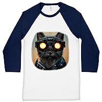 Cool Cat Baseball T-Shirt - Art T-Shirt - Graphic Tee Shirt