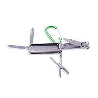 5 in1 Multi Tool Nail Clippers,Keychain,Scissors,Nail Files,Portable Nail Clippers,Stainless Steel Foldable Nail Cutter,Mini Multi Purpose Pocket Nail Clippers,Travel,Hiking,Camping