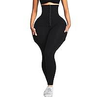 Corset Waist Trainer Leggings for Women High Waisted Butt Lifting Yoga Pants Tummy Control Compression Body Shaper