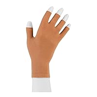 Juzo 2301 Seamless Compression Glove with Open Finger Slots, Beige, Large