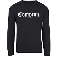 ShirtBANC City Of Compton Bold Crewneck Sweatshirt Rap Legends Sweater, S-3XL