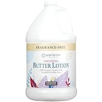 Ginger Lily Farms Botanicals Soothing Butter Lotion for Dry, Sensitive Skin, 100% Vegan & Cruelty-Free, Fragrance Free, 1 Gallon (128 fl oz) Refill (pack of 1)