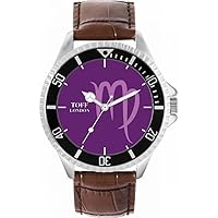 Purple Virgo Mens Wrist Watch 42mm Case Custom Design