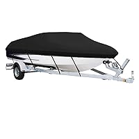 Good Boat Cover Kit 210D Yacht Boat Cover Boat Cover Winter Snow Cover Sunshade Heavy Duty Trailer Marine Cover 11-22ft Boat Cover Boat Kit