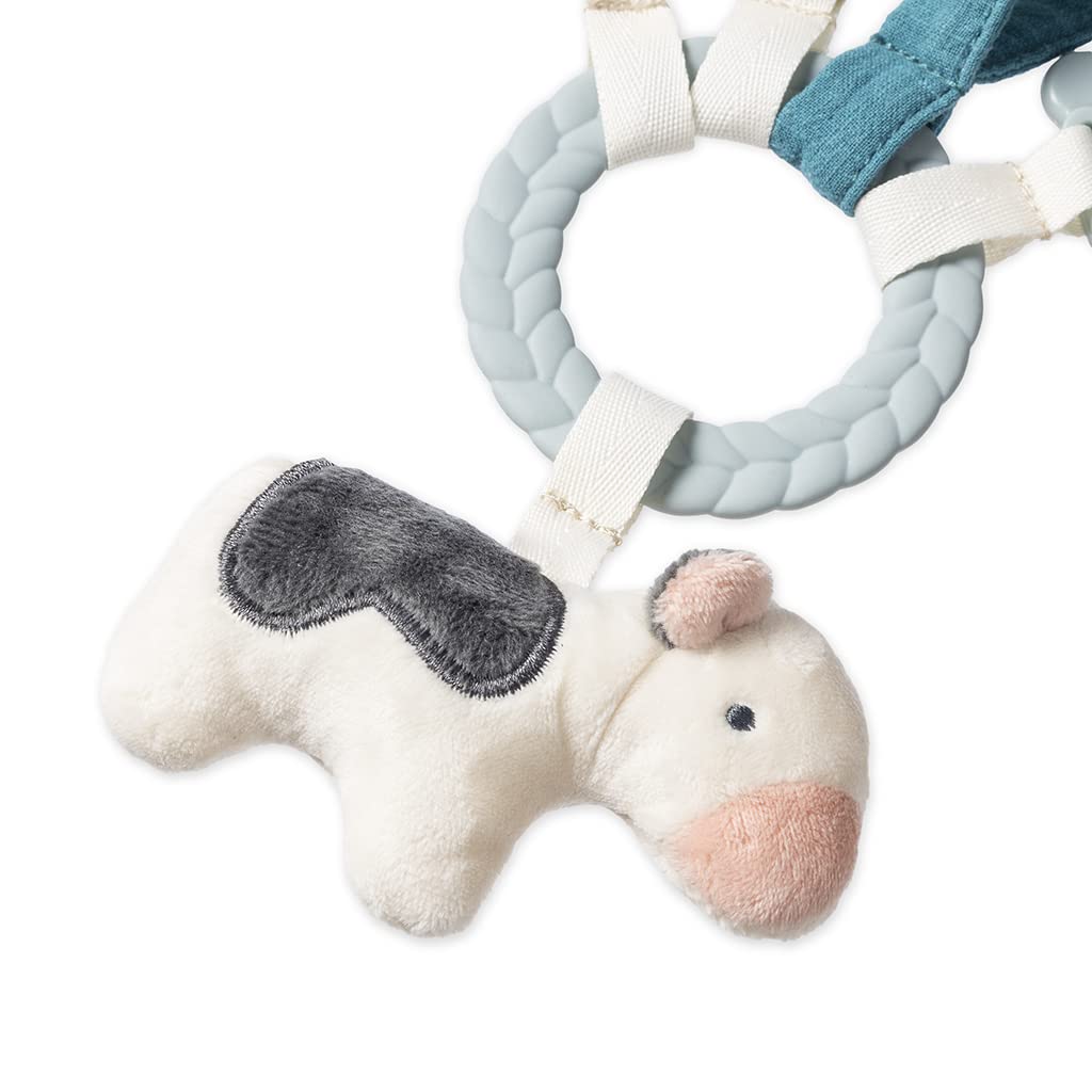 Itzy Ritzy Farm Toy Gift Set - Includes Cow Lovey & Farm-Themed Car Seat and Stroller Toy